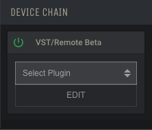 Выбрать плагин VST / Remote